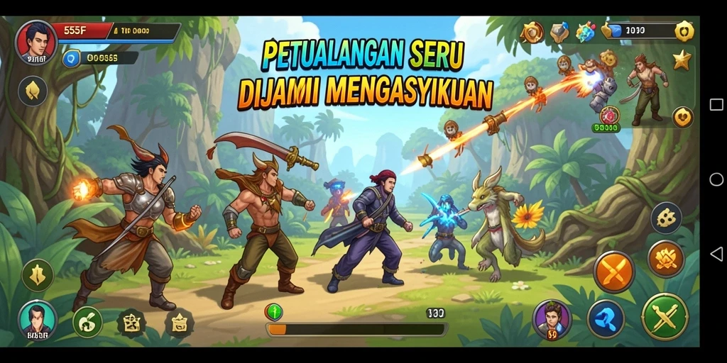 Tampilan gameplay 555F yang menakjubkan dalam petualangan seru.