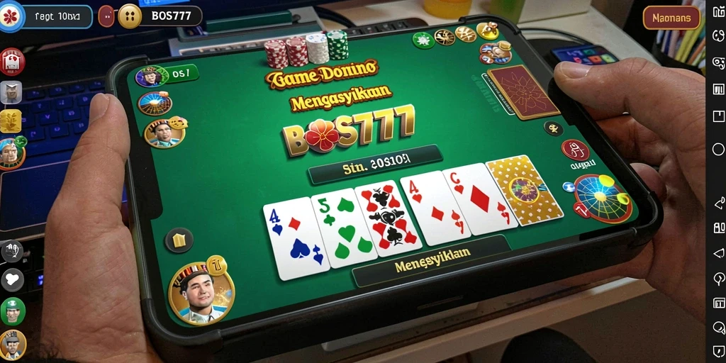Tampilan gameplay <strong>BOS777</strong> yang menarik saat bermain <strong>Domino</strong>.