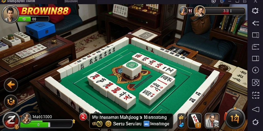 Tangkapan layar gameplay BROWIN88 yang penuh aksi Mahjong.