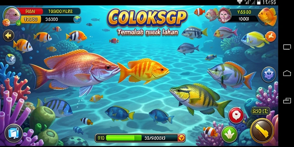 Screenshot gameplay COLOKSGP yang menampilkan aksi menembak ikan.