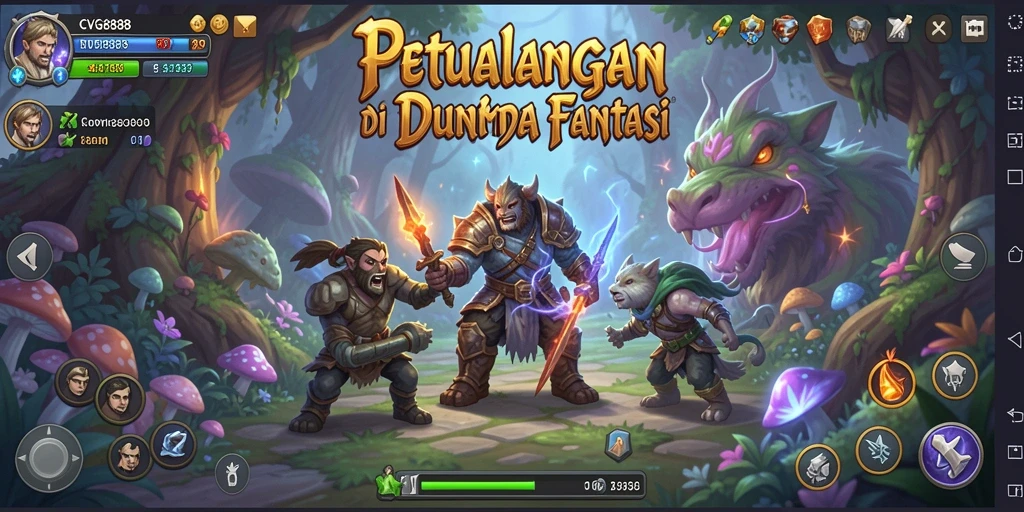 Screenshot gameplay CVG8888 menampilkan aksi petualangan yang seru.