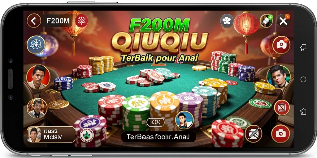 Screenshot F200M menampilkan gameplay QiuQiu yang seru.