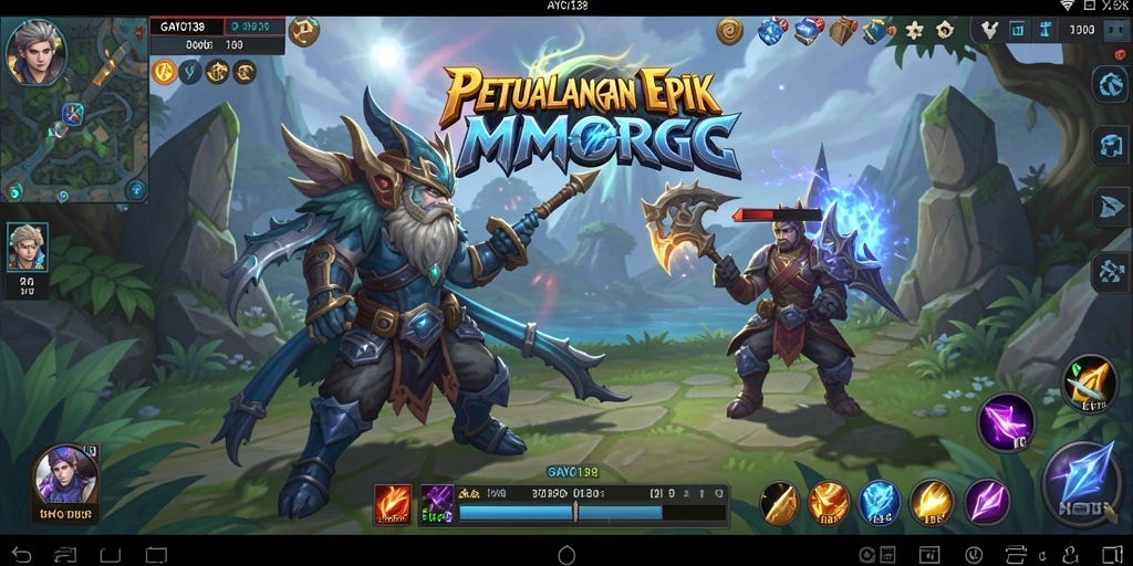 Screenshot gameplay GAYO138 menampilkan aksi seru dalam pertempuran MMORPG.