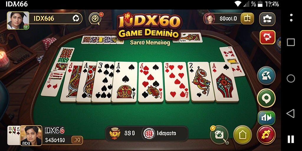 Screenshot permainan Domino yang menampilkan keseruan bermain di IDX66.