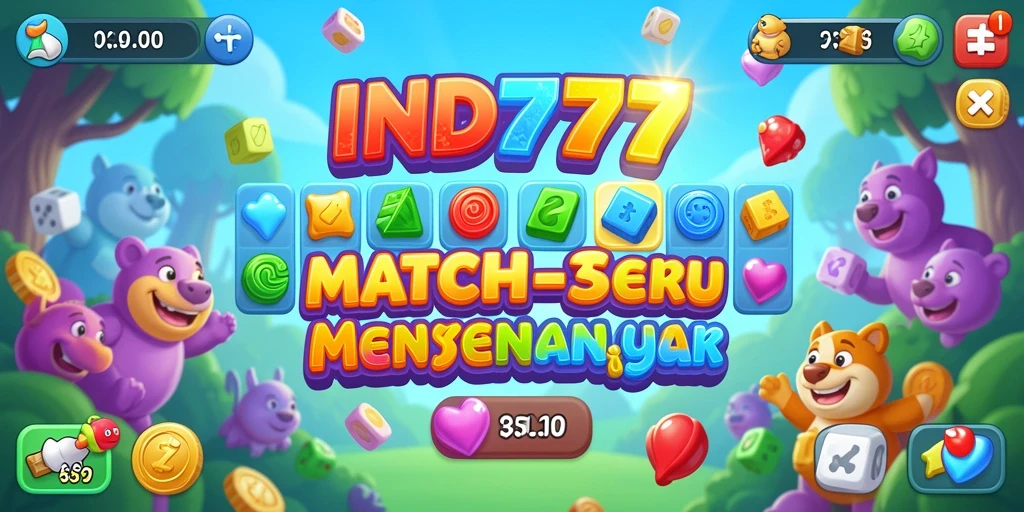 Gambar menunjukkan gameplay seru dari permainan Match-3 IND777.