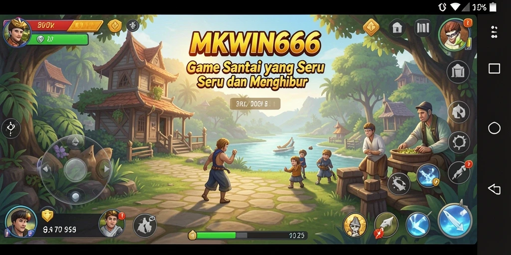 Tampilan gameplay menarik dan penuh warna dari MKWIN666.