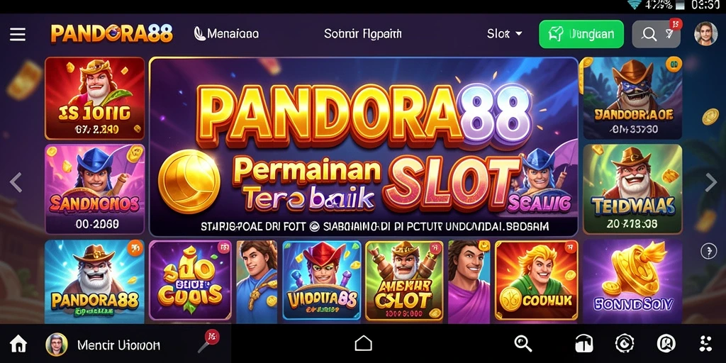 Screenshot PANDORA88 menampilkan gameplay slot yang menarik.