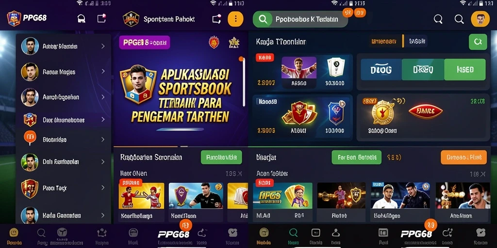 Screenshot utama PGG68 menampilkan antarmuka taruhan yang menarik dan responsif.