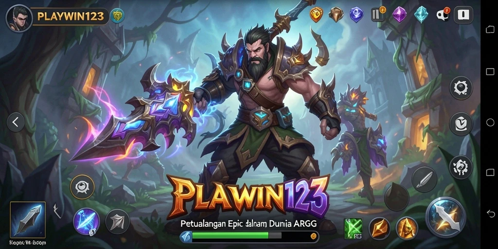 Screenshot gameplay <strong>PLAYWIN123</strong> menunjukkan aksi tempur yang intens dan grafis yang menawan.