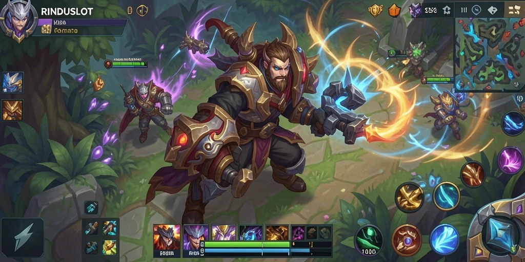 Gameplay RINDUSLOT yang penuh aksi dan strategi.