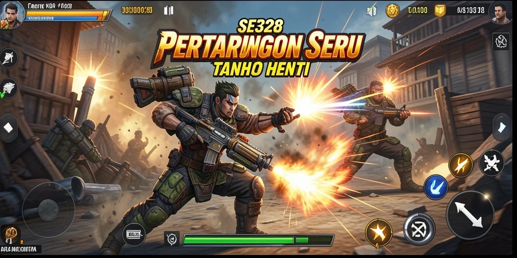 Tampilan gameplay SE328 yang mendebarkan dengan pertarungan seru.