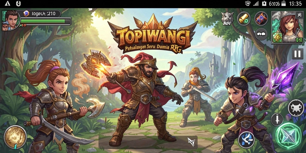 Tampilan gameplay seru dalam dunia RPG yang luas.